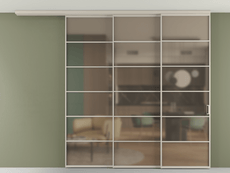 Перегородка Formato вдоль стены на потолок телескопик синхро 3