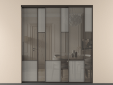 Перегородка Mosaic внутри проёма телескопик синхро 2