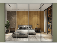 Перегородка Formato внутри проёма четырёхстворчатая со скрытым креплением в потолок