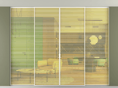 Перегородка Formato внутри проёма скрытое крепление в потолок 4 створки