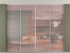 Перегородка Formato внутри проёма скрытое крепление в потолок 4 створки