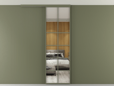 Перегородка Formato вдоль стены на потолок одностворчатая