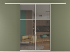 Перегородка Formato вдоль стены 2 створки