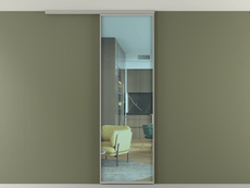 Перегородка Формато вдоль стены на потолок 1 створка