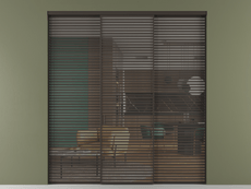 Перегородка Formato внутри проёма 3 створки