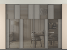 Перегородка Mosaic внутри проёма скрытое крепление в потолок 4 створки