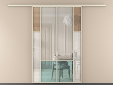 Перегородка Мозаик вдоль стены 2 створки