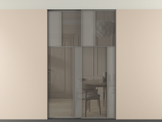 Перегородка Mosaic внутри проёма скрытое крепление в потолок 2 створки