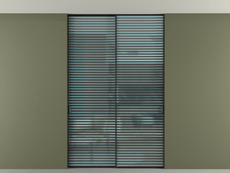 Перегородка Formato внутри проёма скрытое крепление в потолок 2 створки