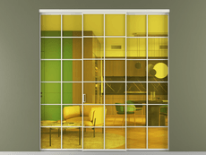 Перегородка Формато внутри проёма 3 створки