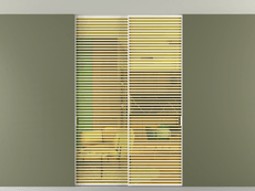 Перегородка Formato внутри проёма скрытое крепление в потолок 2 створки