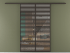 Перегородка Formato вдоль стены 2 створки