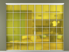 Перегородка Formato внутри проёма 4 створки