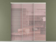 Перегородка Formato внутри проёма 3 створки с синхронным механизмом