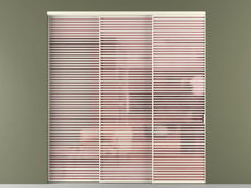 Перегородка Formato внутри проёма 3 створки с синхронным механизмом