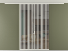 Перегородка Formato вдоль стены на потолок 2 створки