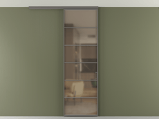 Перегородка Formato вдоль стены на потолок 1 створка