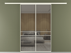 Перегородка Formato вдоль стены двустворчатая