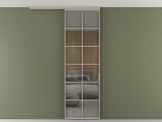 Перегородка Formato вдоль стены на потолок 1 створка