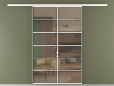 Перегородка Formato вдоль стены 2 створки