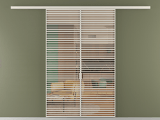 Перегородка Formato вдоль стены 2 створки