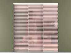 Перегородка Formato внутри проёма 3 створки с синхронным механизмом