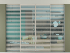 Перегородка Formato внутри проёма скрытое крепление в потолок 4 створки