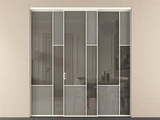 Перегородка Mosaic внутри проёма 3 створки