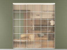 Перегородка Formato внутри проёма 3 створки