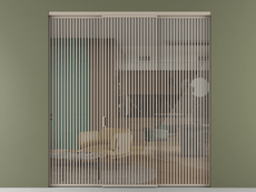 Перегородка Formato внутри проёма 3 створки