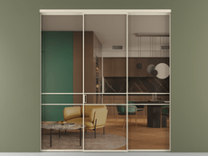 Перегородка Formato внутри проёма трёхстворчатая