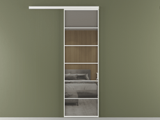 Перегородка Formato вдоль стены 1 створка