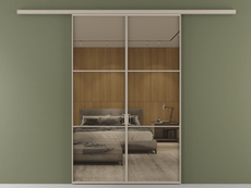 Перегородка Formato вдоль стены 2 створки