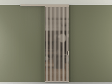 Перегородка Formato вдоль стены на потолок одностворчатая