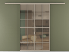 Перегородка Formato вдоль стены 2 створки