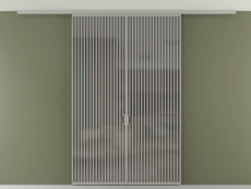 Перегородка Formato вдоль стены на потолок двустворчатая