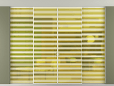 Перегородка Formato внутри проёма скрытое крепление в потолок 4 створки