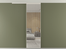 Перегородка Formato вдоль стены на потолок одностворчатая