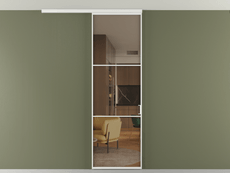 Перегородка Формато вдоль стены на потолок 1 створка