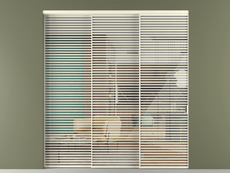 Перегородка Formato внутри проёма 3 створки с синхронным механизмом