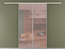 Перегородка Formato вдоль стены 2 створки