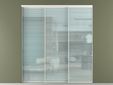 Перегородка Formato внутри проёма 3 створки с синхронным механизмом