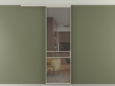 Перегородка Formato вдоль стены на потолок одностворчатая