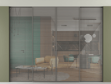 Перегородка Formato внутри проёма скрытое крепление в потолок 4 створки