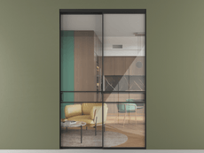 Перегородка Formato внутри проёма 2 створки