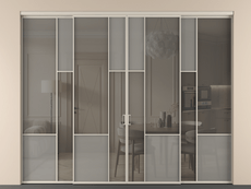 Перегородка Mosaic внутри проёма 4 створки