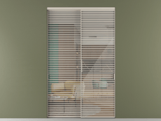 Перегородка Formato внутри проёма 2 створки