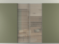 Перегородка Formato внутри проёма скрытое крепление в потолок 2 створки