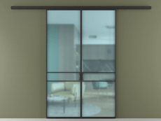 Перегородка Формато вдоль стены 2 створки