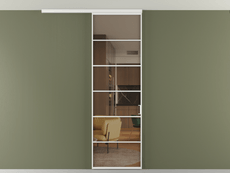 Перегородка Formato вдоль стены на потолок 1 створка